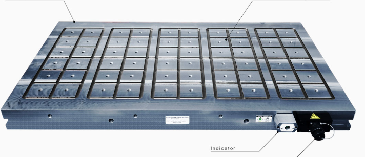 Magnetic clamping bed reference for drilling and milling machine workholding